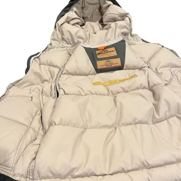 Parajumpers Rare Italian Import Down Vest Hooded Zip Patches Women's Size Small - Picture 13 of 16